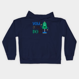 Robot You Can Do It Kids Hoodie